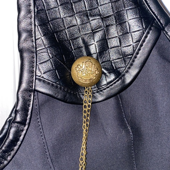 Bustier Corset Top, Chain, Grommets & rivet accents. Black Sz S NWOT - Picture 6 of 16